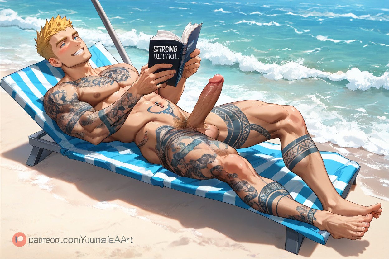Day At The Beach, Sunbathing, Hdr 게이 AI 포르노