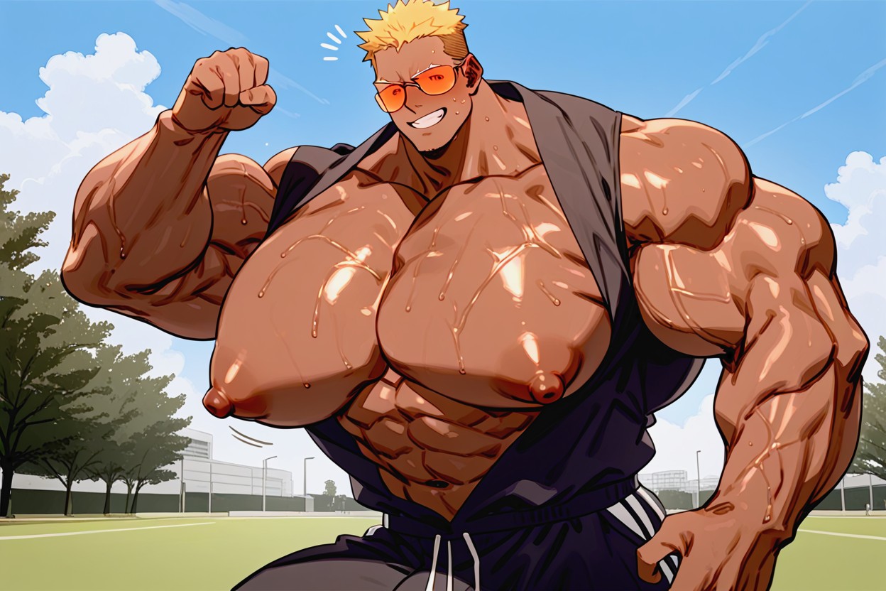 Bounce Lines, Zoom In, Hyper Pecs Porno IA Gay