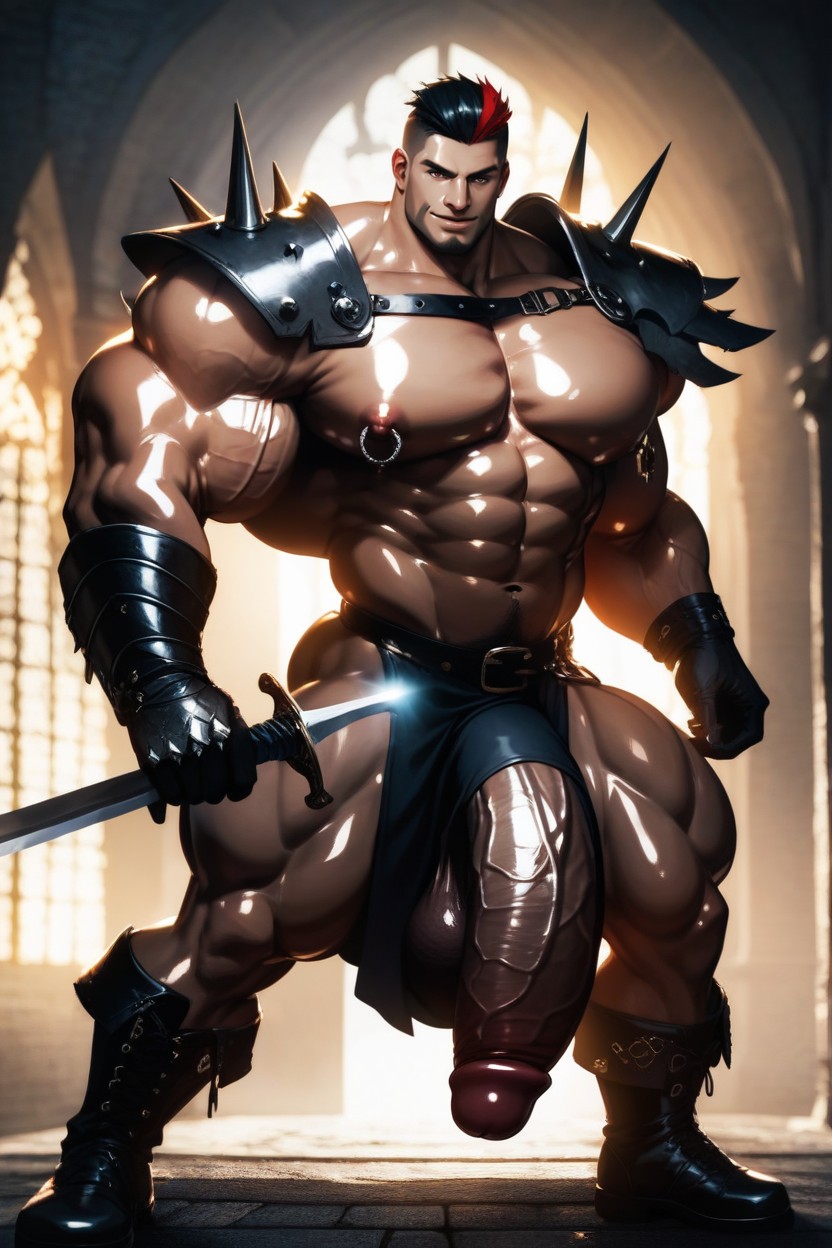 Uncircumcised, Volumetric Lighting, Glossy Skin Porno IA Gay