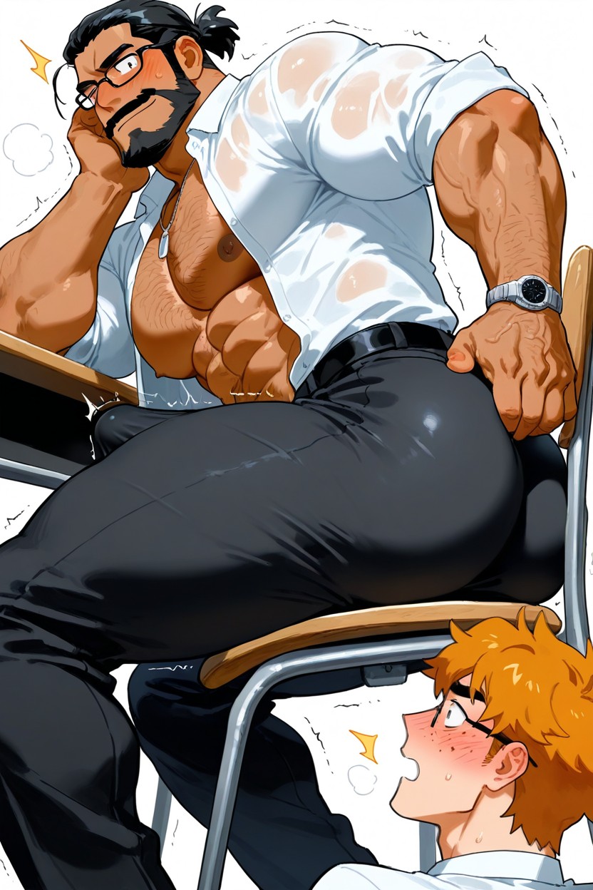 Jock, 딱 맞는 체형, Penis Bulge Between Jock Ass Cheeks Jock Fit Body 게이 AI 포르노