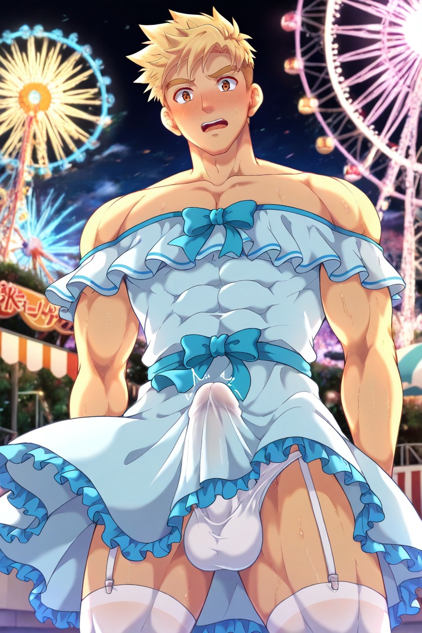 Frilled Skirt, 正面図, Noon ゲイAIポルノ