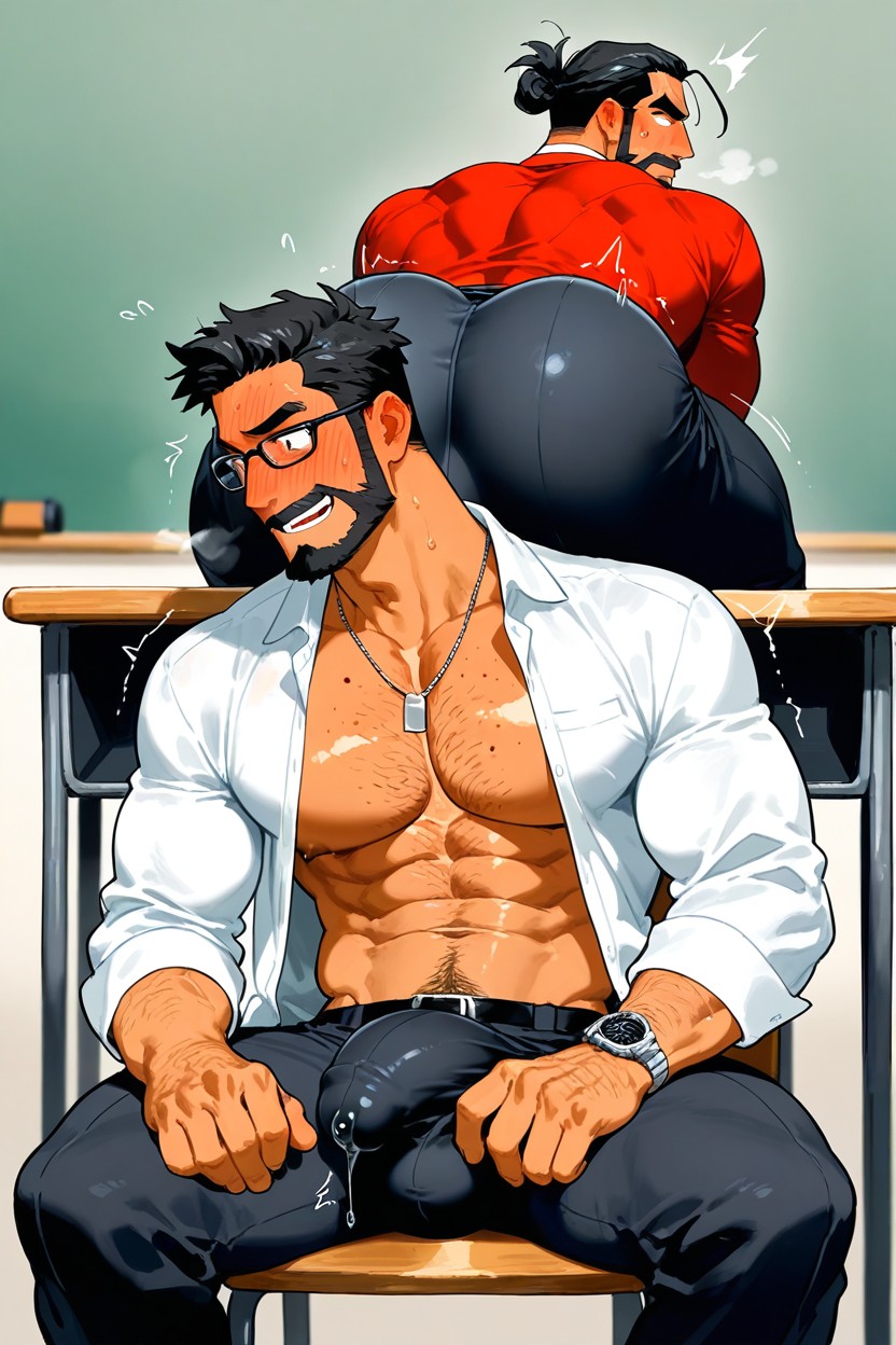 In Heat, 巨大, Hyper Long Penis Stretching Pants ゲイAIポルノ
