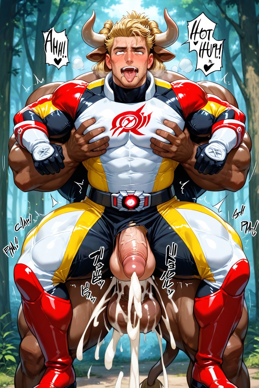 Both Characters In View, Muscular Body, Fucked By Massive Male Minotaur Porno IA Gay