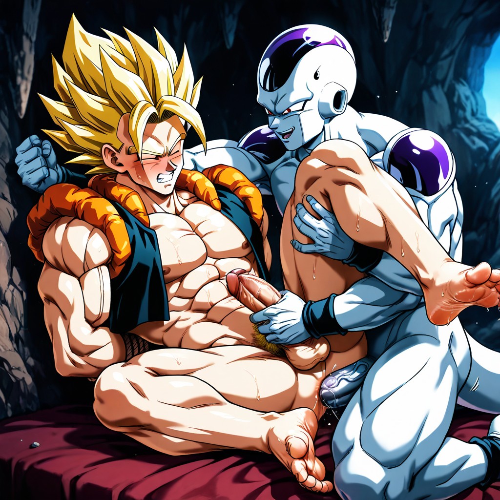 Bottom's Penis Fondle By The Top, Nice Obliques, In Bedroom Porno IA Gay