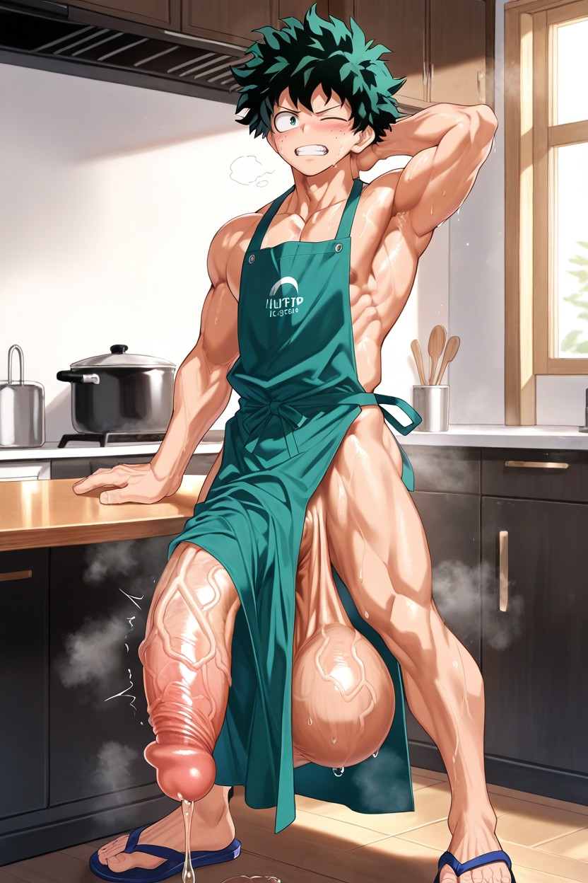 One Eye Closed, Hyper Penis, Penis On Table ゲイAIポルノ
