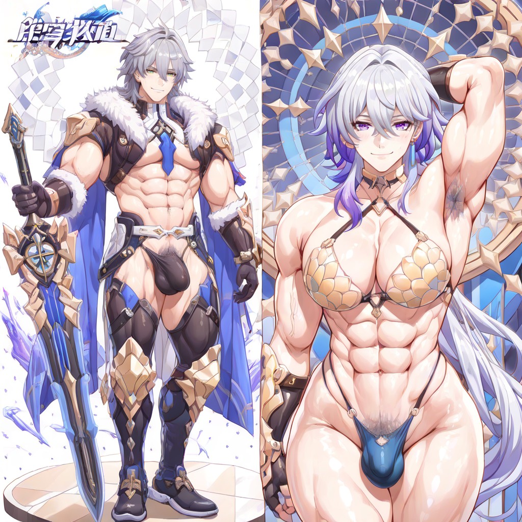 Perfectly Shaved, Indigo Flowing Cloak, Detailed Fabric Texture Porno IA Gay