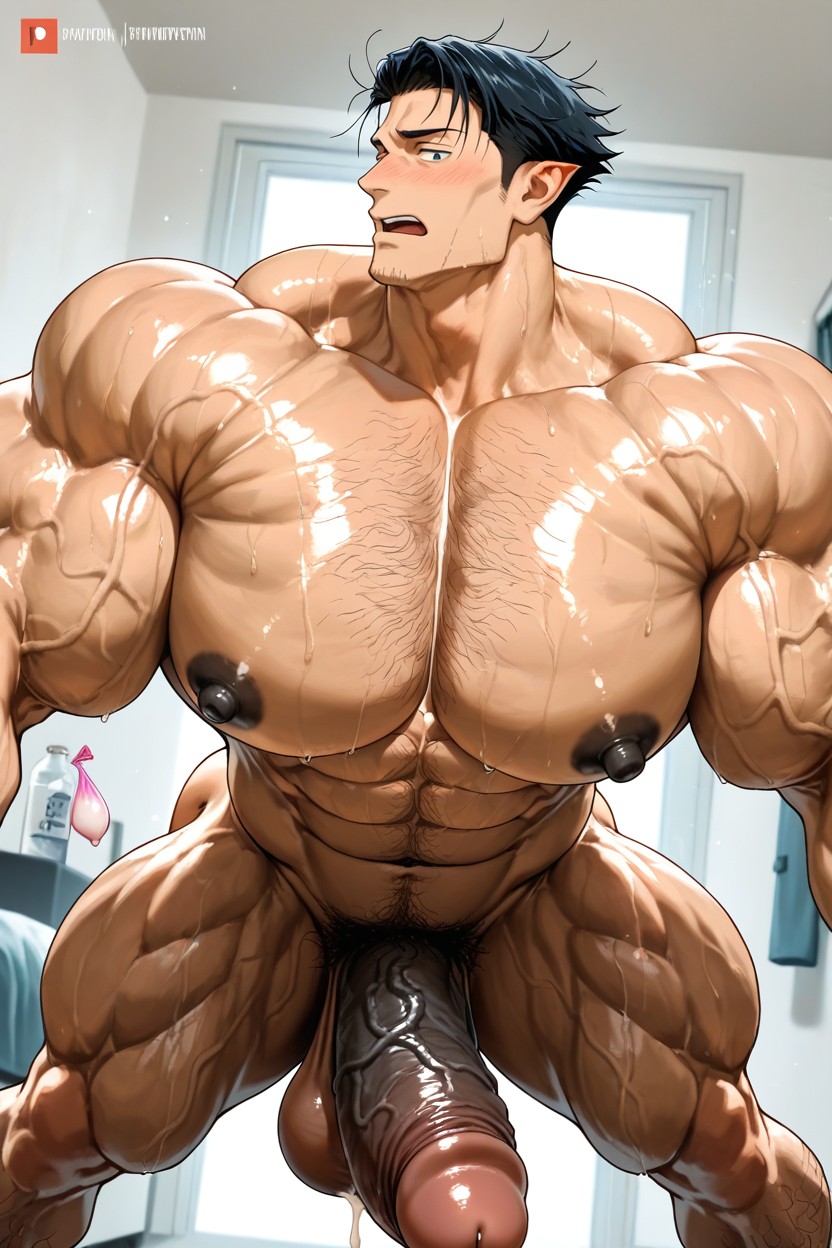 Perspective, Seductive Pose, Gigantic Muscles Porno IA Gay