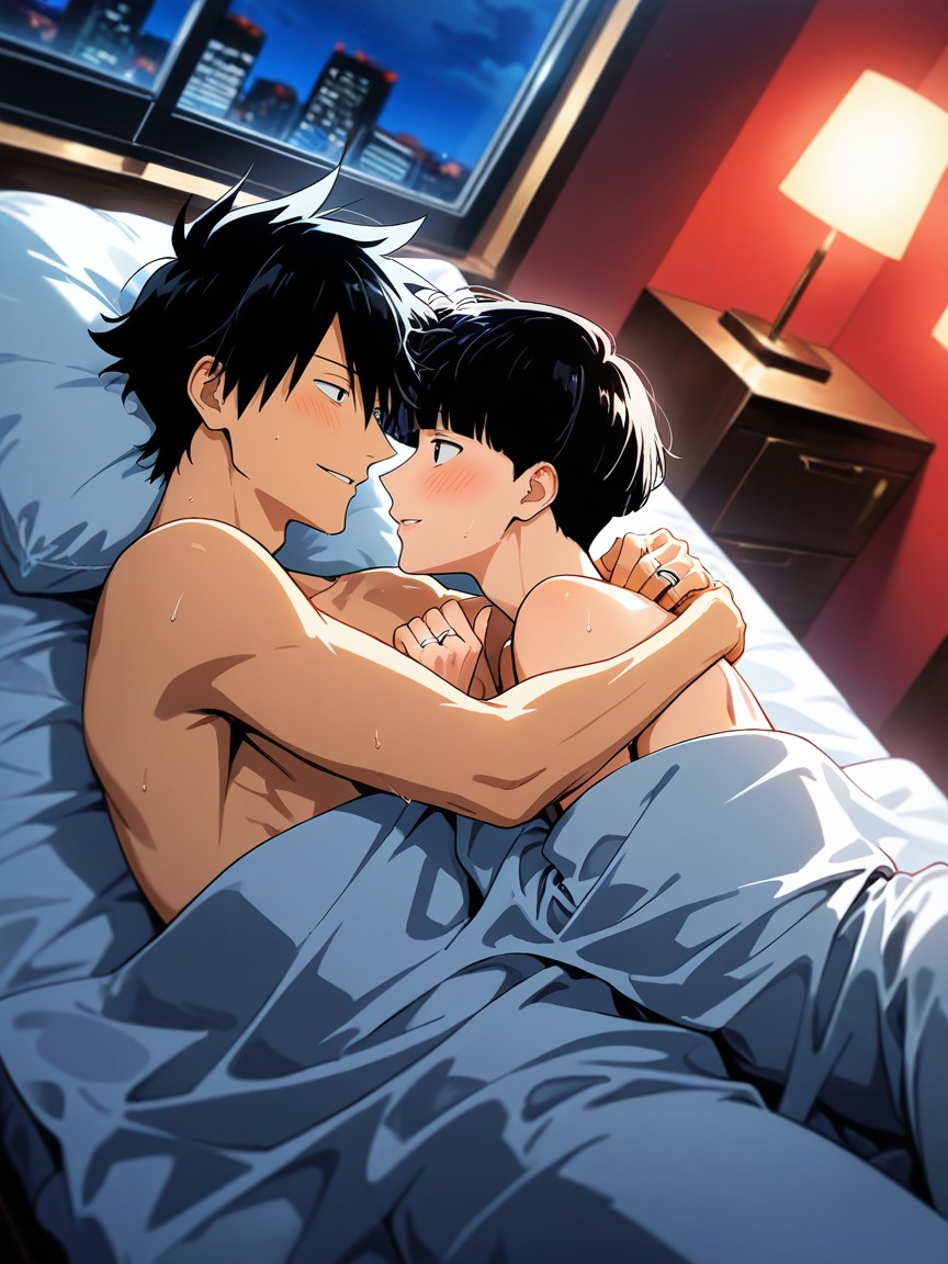 Night, Naked, Medium Ass AI Gay Porn