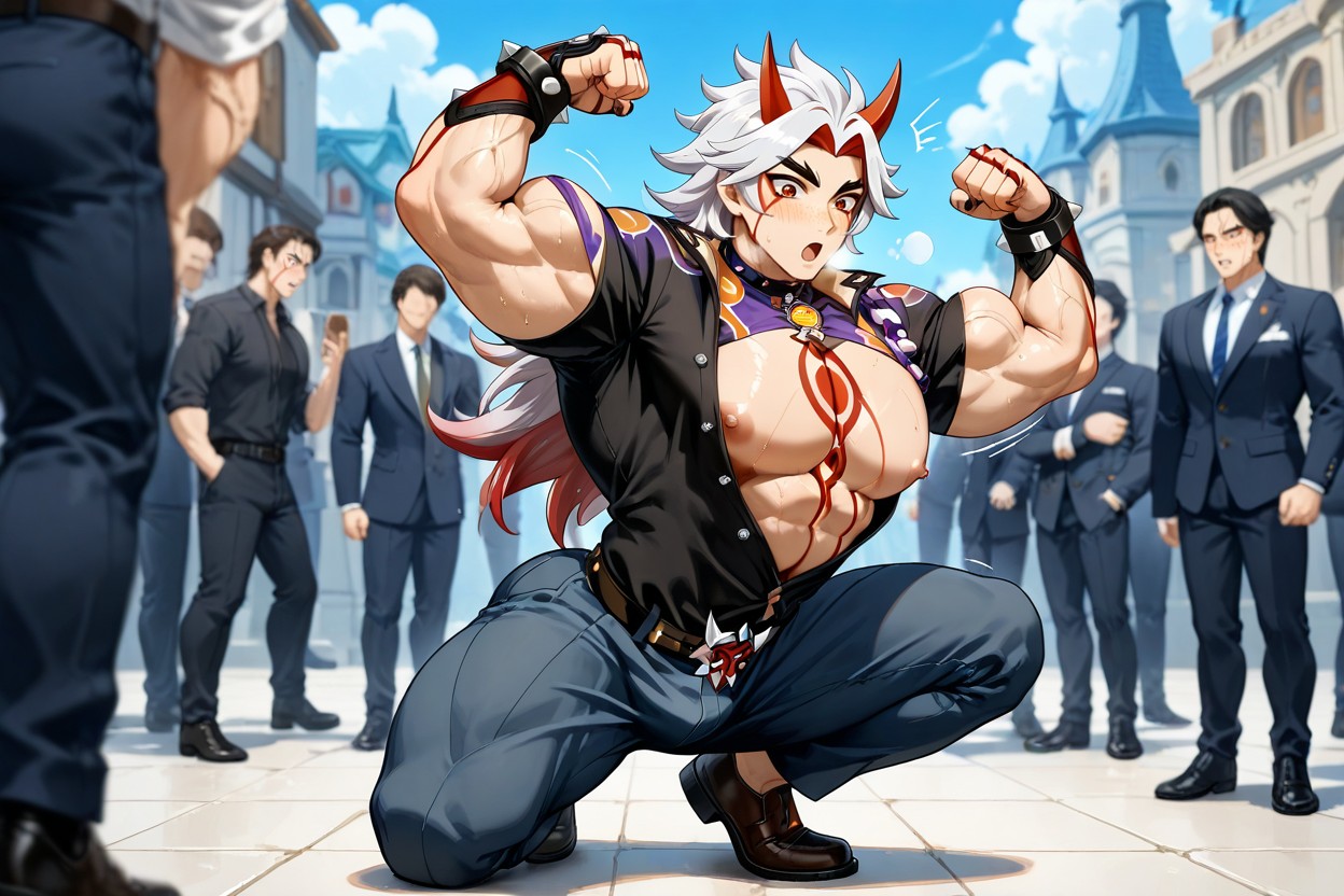 Alone, Arataki Itto From Genshin Impact, Blue Sky Porno IA Gay