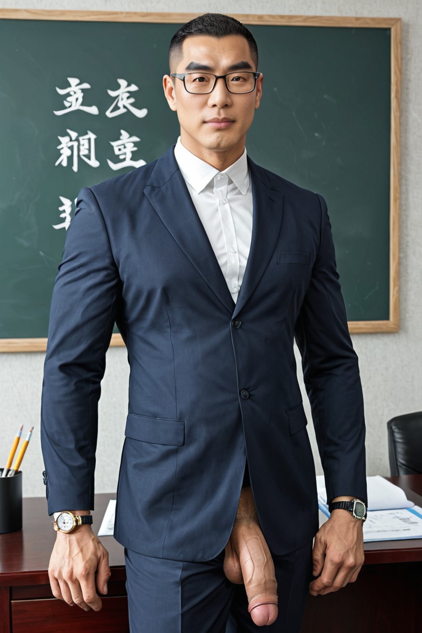 Muscles, 辦公室襯衫, Businessman AI同性戀黃片