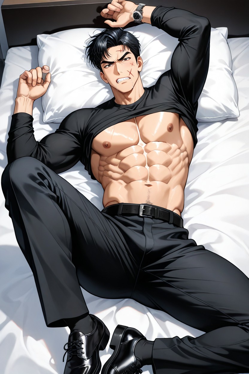 Hard Nipples, Roll Up One's Sleeves, And The Crown More Voluminous Than The Sides AI同性恋黄片