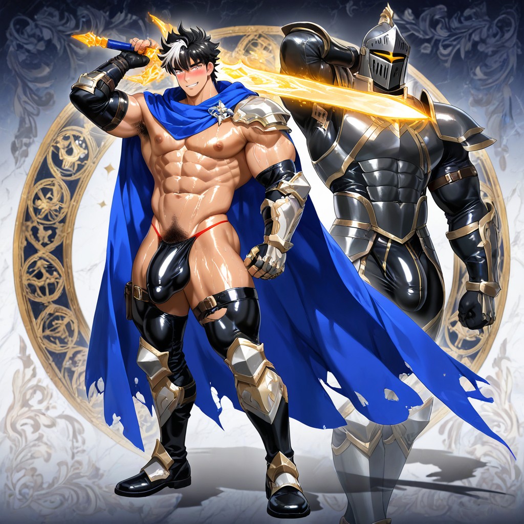 Pubic Hair, 多种颜色, Detailed Knight Leggings AI同性恋黄片