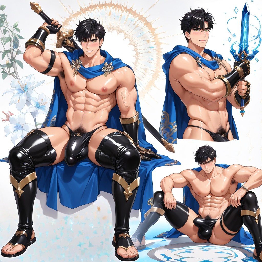 Detailed Knight Leggings, Male Only, Perfectly Shaved AI同性恋黄片