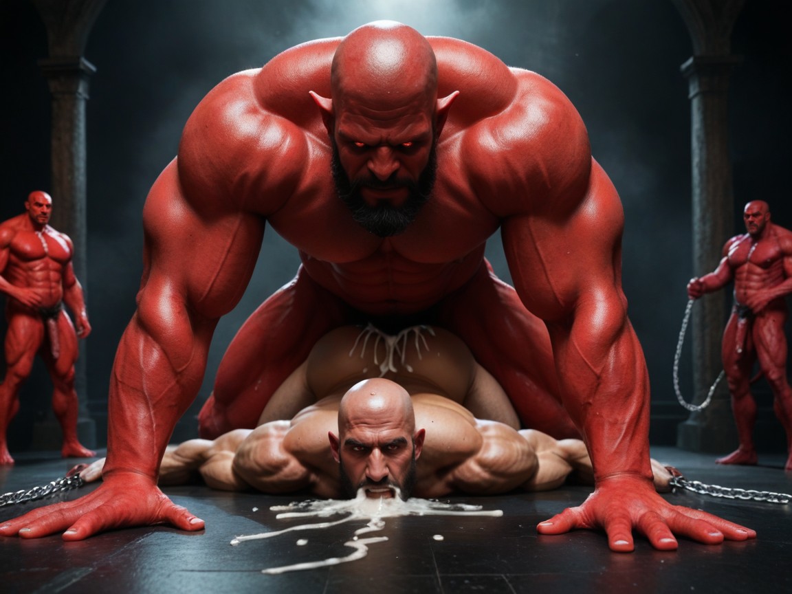 Demons Wrestling Man, Receiving Multiple Cocks, Human Falling Porno gay IA