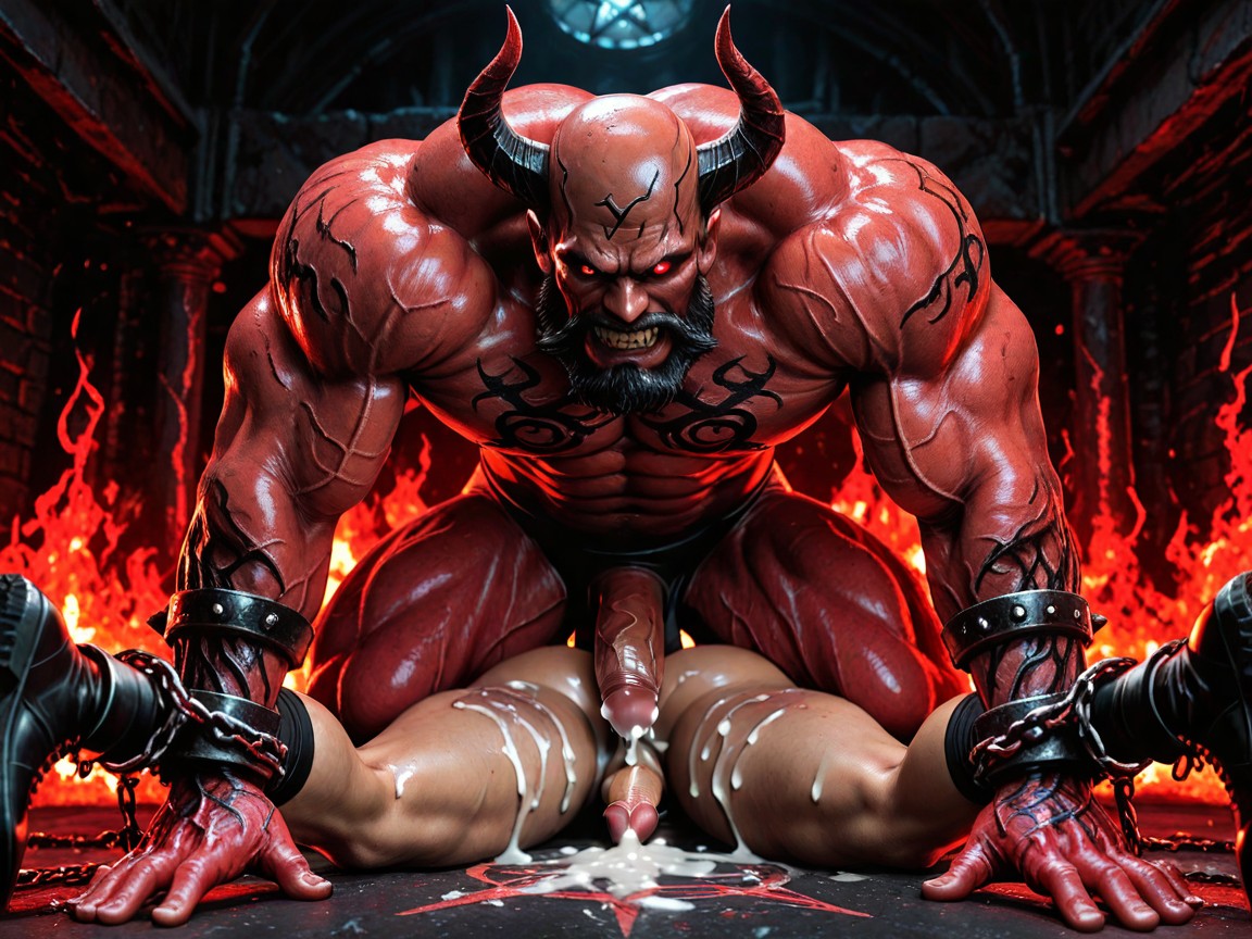 Demons Wrestling Man, Creampie, Cocks In Ass AI Gay Porn