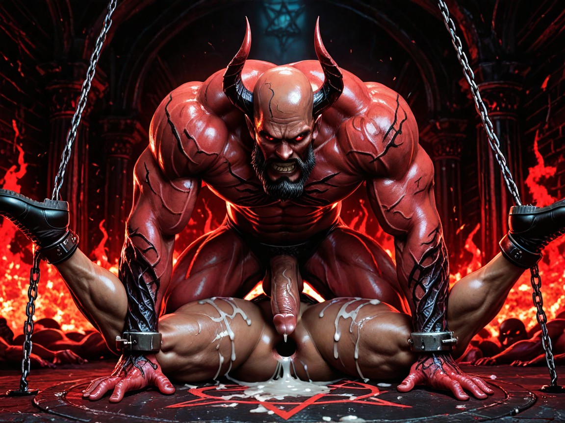 Cocks In Ass, Demons Hands On Man, Muscular AI Gay Porn