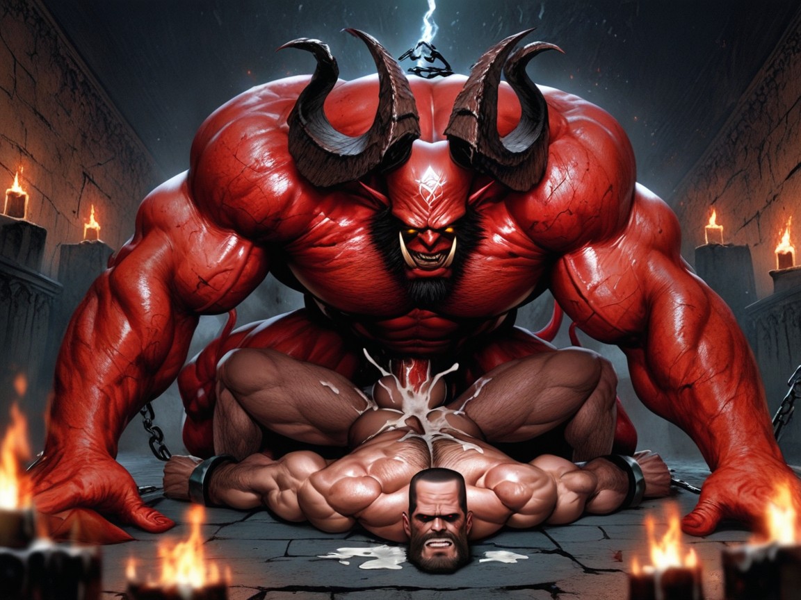 Demons Wrestling Man, Demons Hands On Man, Face Down AI同性恋黄片