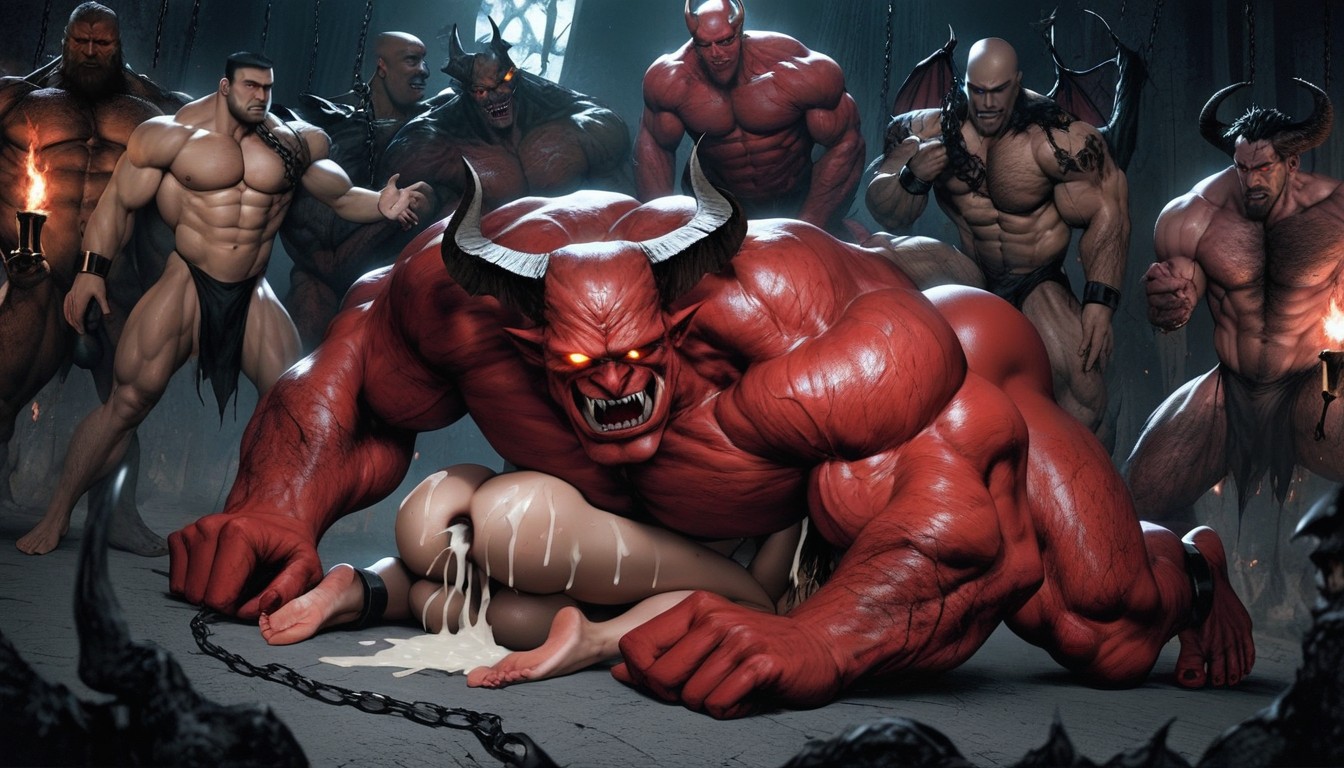 Hourglass Figure, Captive, Man Bottom In Group Of Demons Porno gay IA