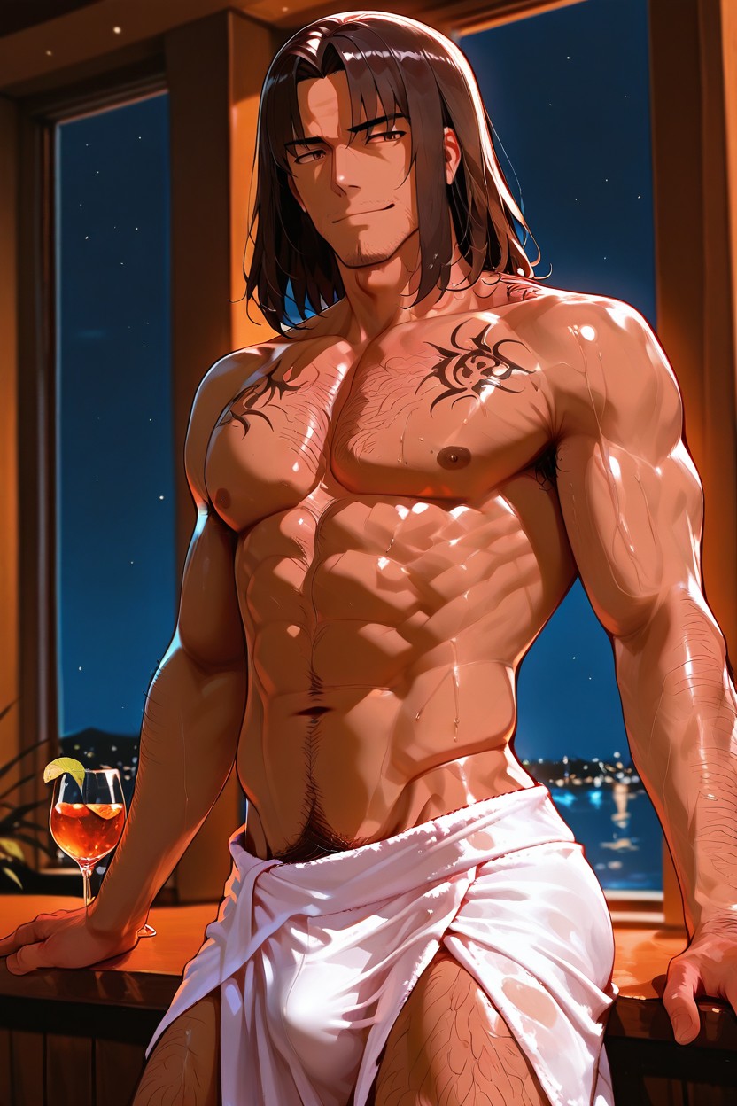 Thick Masculine Body Hair, 單人圖, 中发 AI同性戀黃片