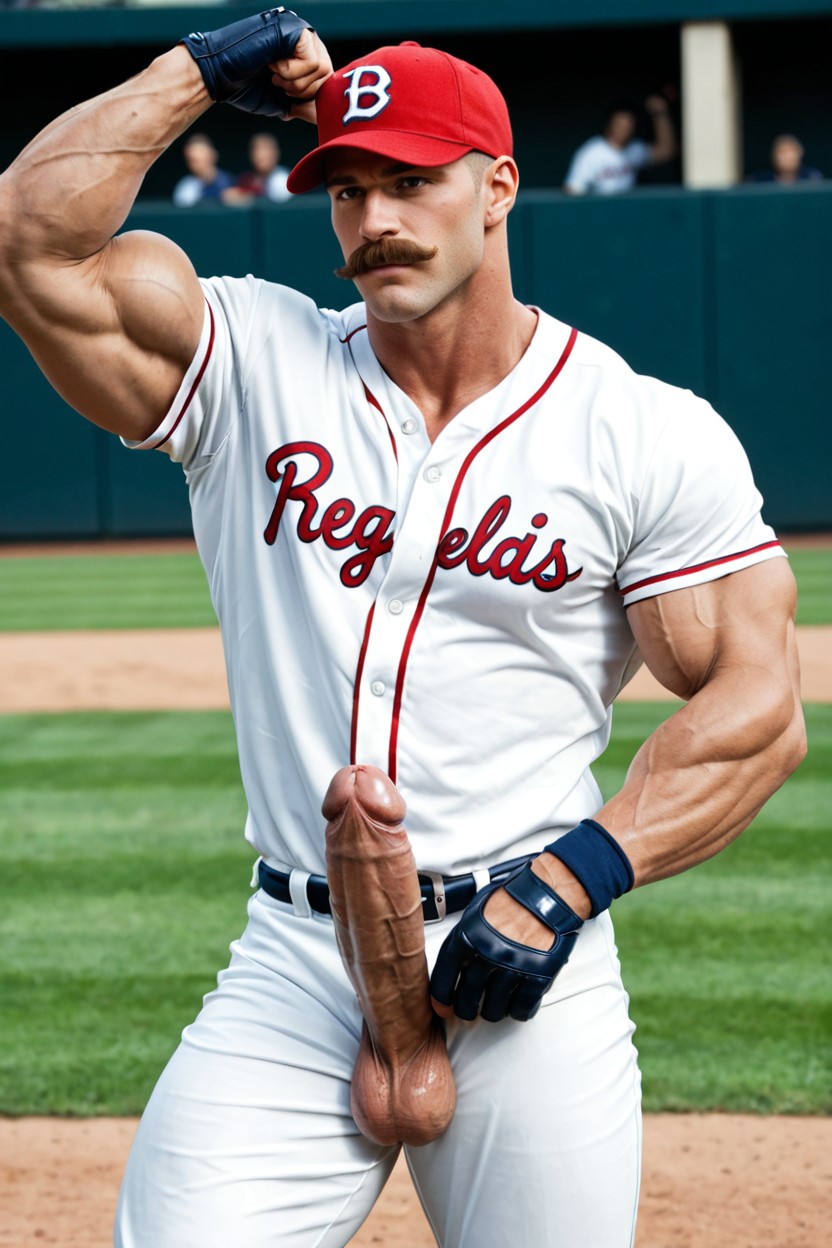 Hypermuscular Arms, Long Penile Testicles, Arms Larger Than Body AI Gay Porn