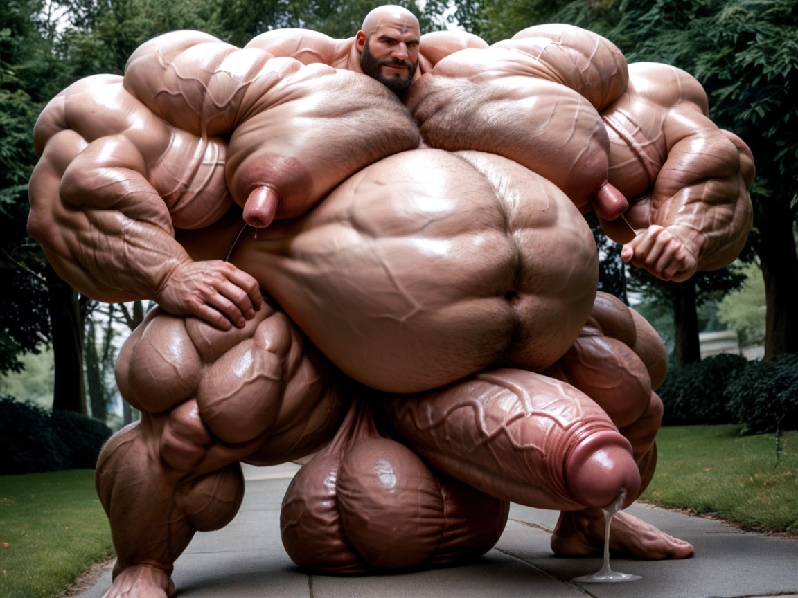 Muscle Growth, Oozing Precum, Massive Muscles AI同性戀黃片