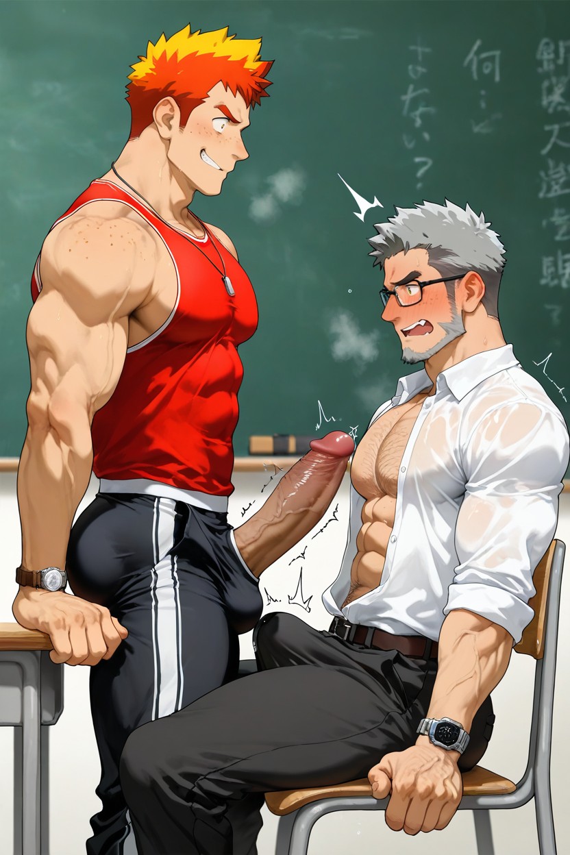 Hairy Chest, Big Hands, Shy 게이 AI 포르노