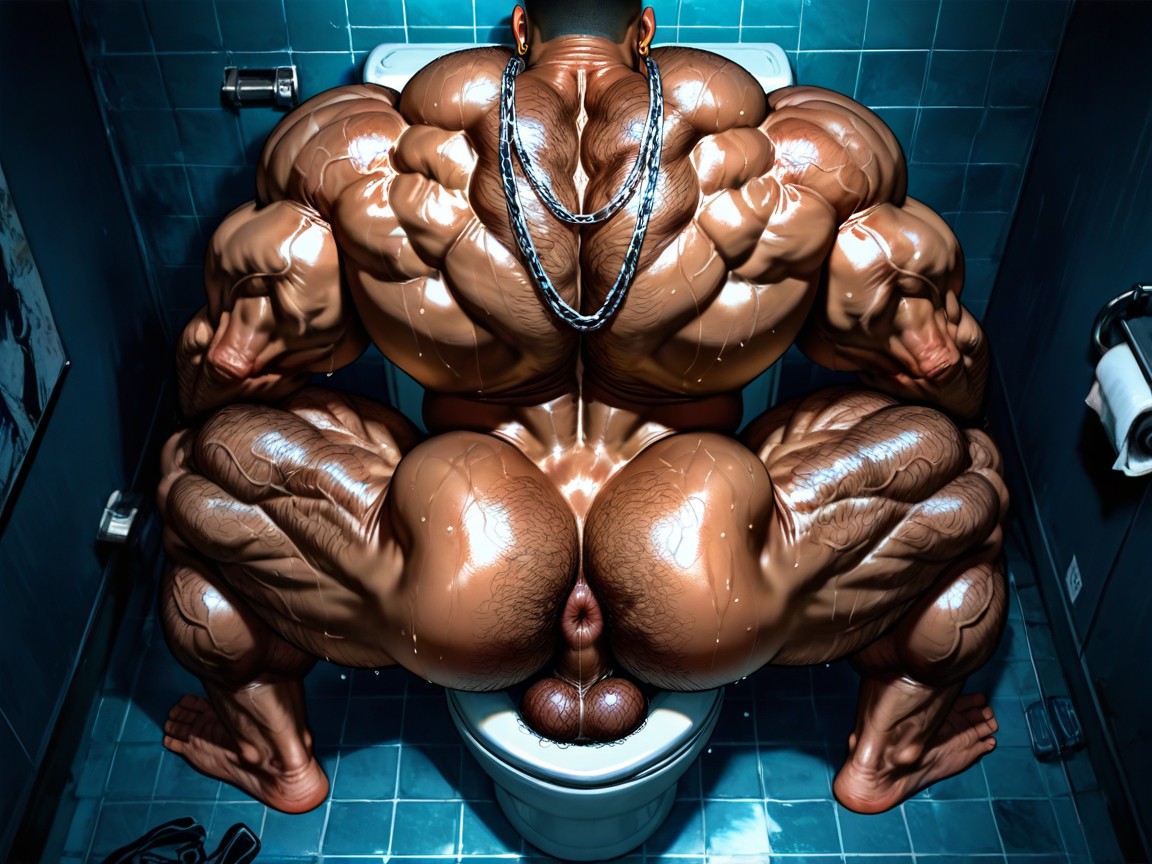 Wide Back, Muscular Ass, Hairy Body Porno IA Gay