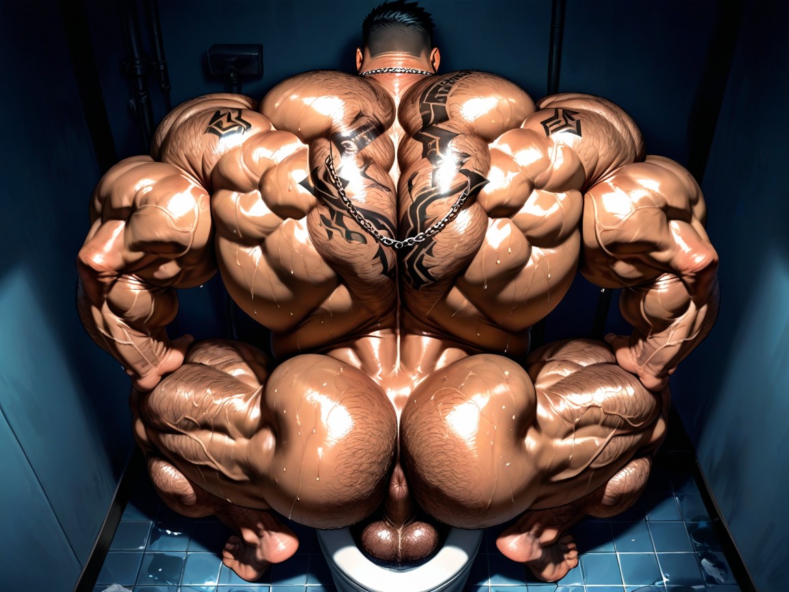 Big Necklaces, Petit Cul, Cabine De Toilette Porno IA Gay