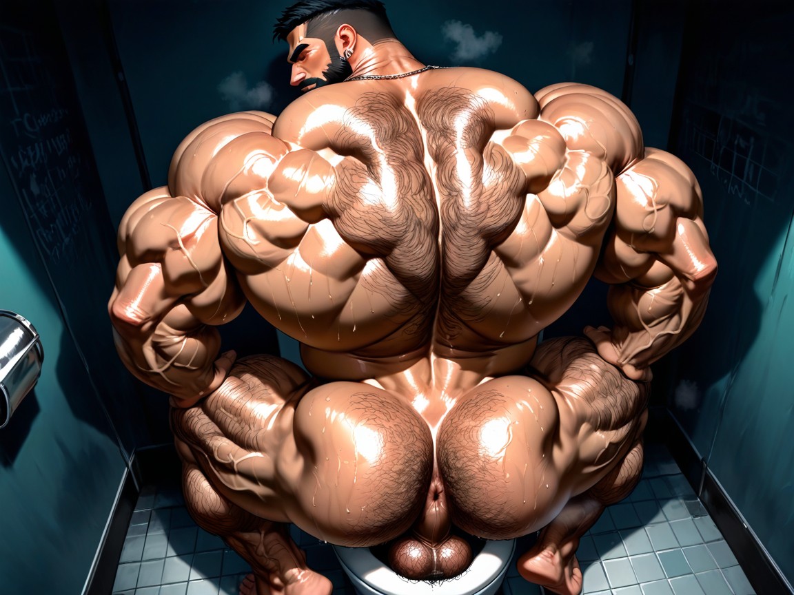 Hairy Ass, Thick Eyebrows, Hairy Shoulders 게이 AI 포르노