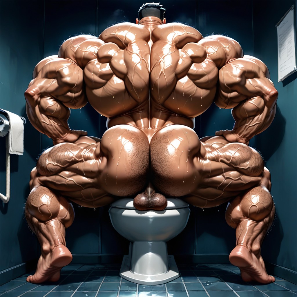 Sweaty, Huge Black Beard, Massive Legs ゲイAIポルノ