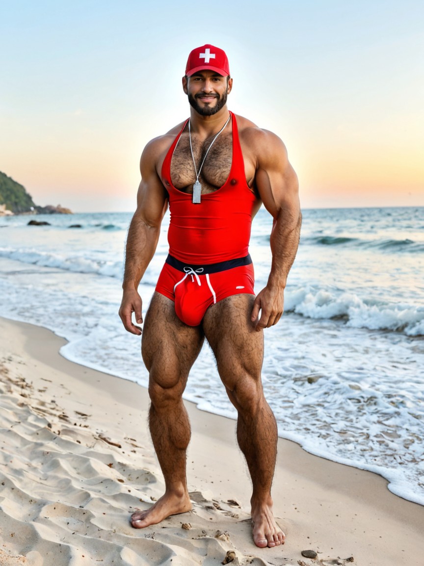 K, Dark Brown Skin, Natural Lighting AI Gay Porn