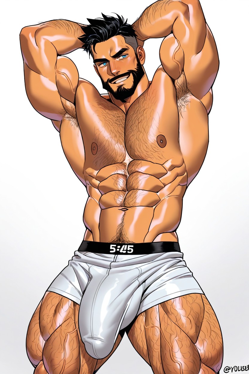 Big Heard, 筋肉質, Muscular Legs ゲイAIポルノ