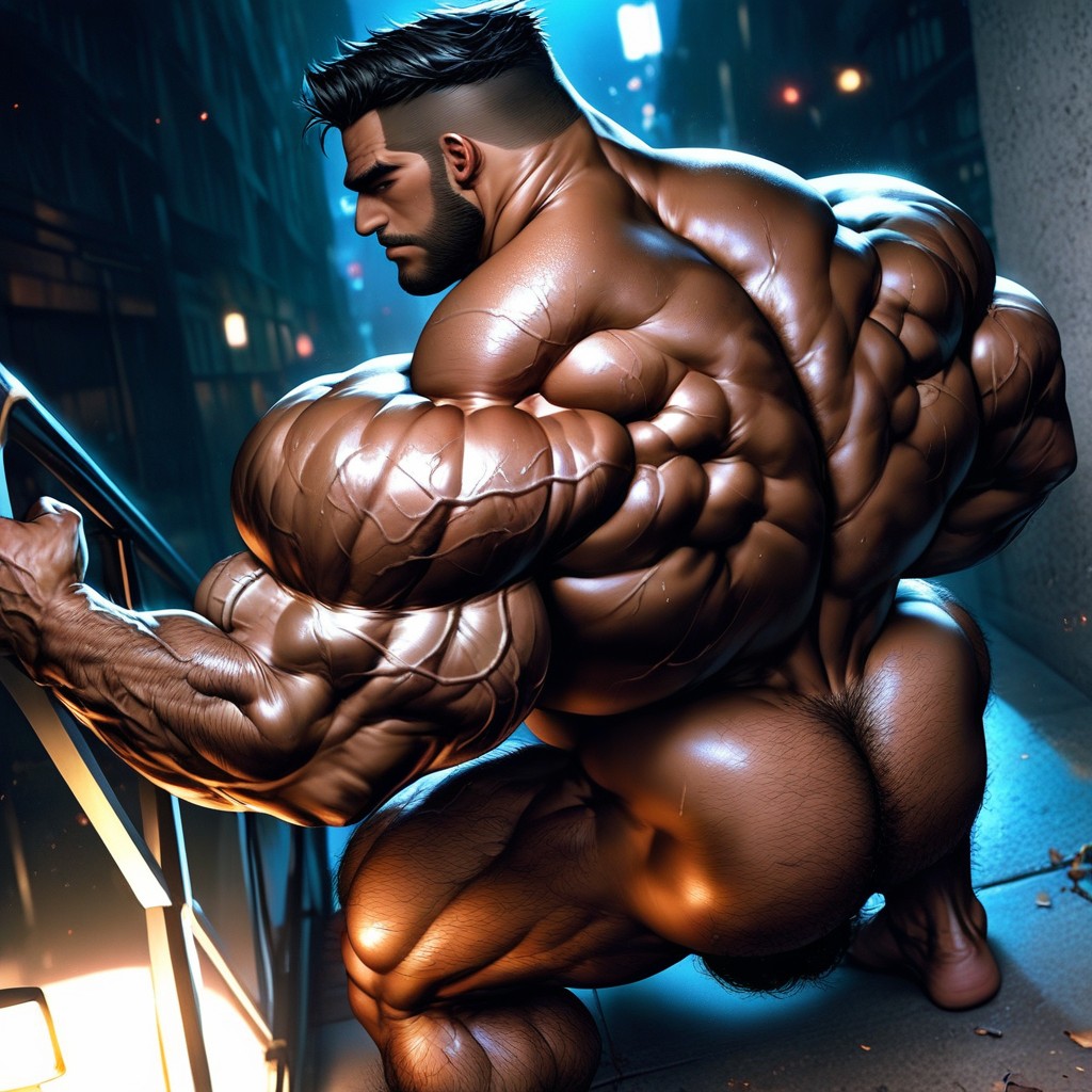 Hairy Ass, Hyper Arms, Masculine Porno IA Gay