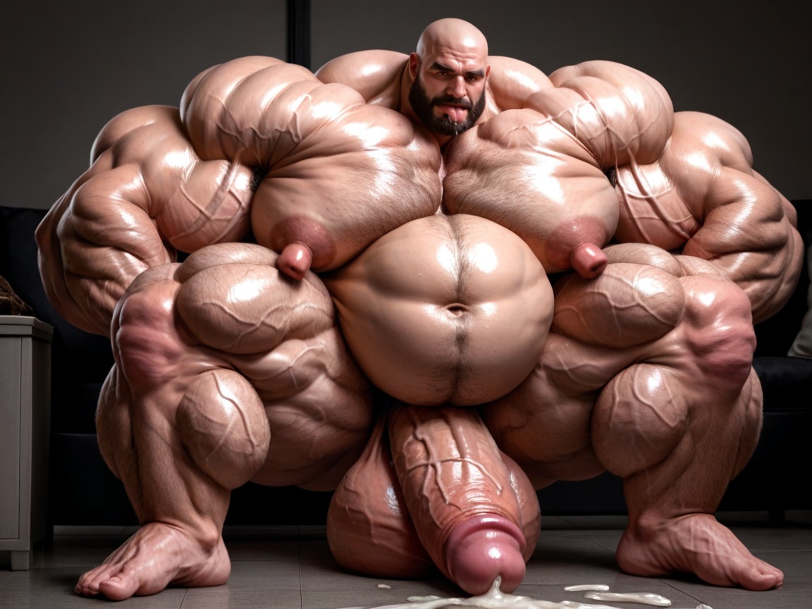 Thick Veiny Neck, Men Only, Muscles Grow Taut AI Gay Porn
