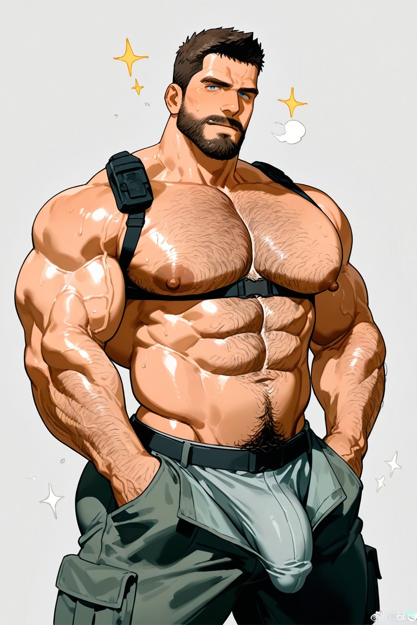 Fair Skin, Full Beard, And Detailed Face Porno IA Gay