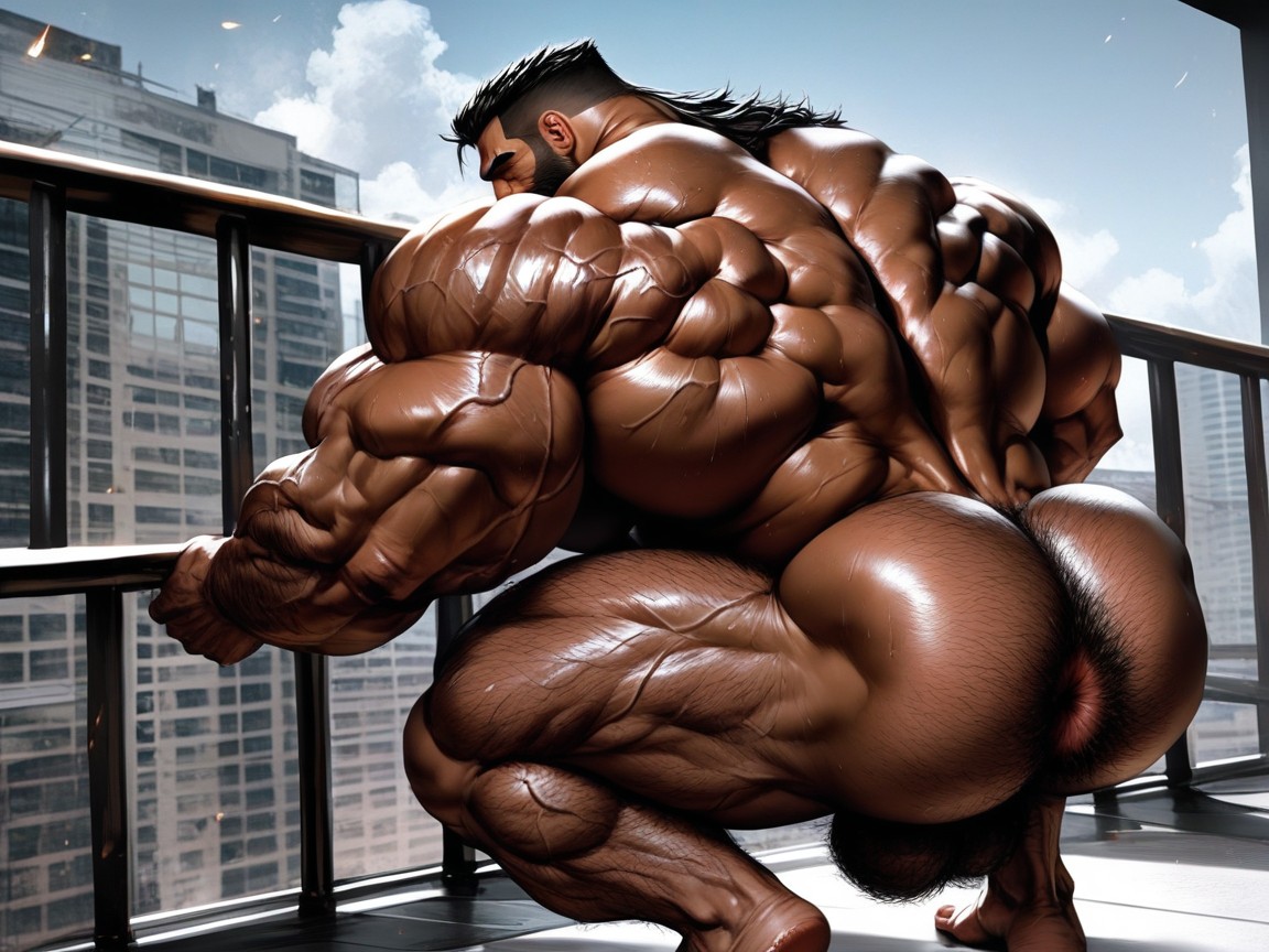 Hairy Body, バルコニー, Hyper Head ゲイAIポルノ