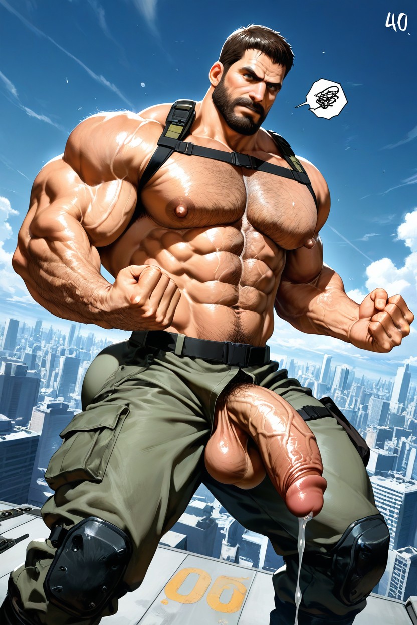 Very Wide Chest, Exposed Chest Muscles, Orgasmic Facial Expressions KI Schwulenporno