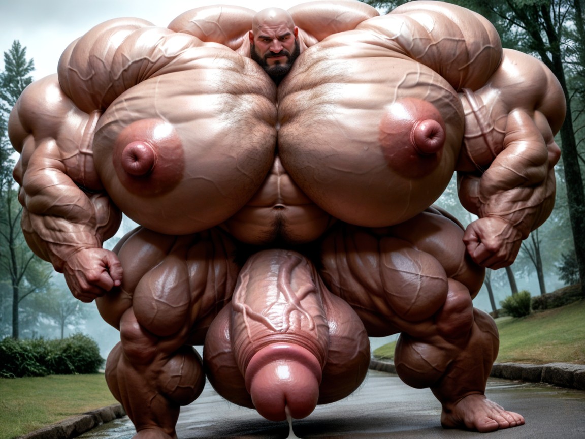 Penis Bigger Than Body, Hyper Masculine, Hyper Face Muscles AI Gay Porn