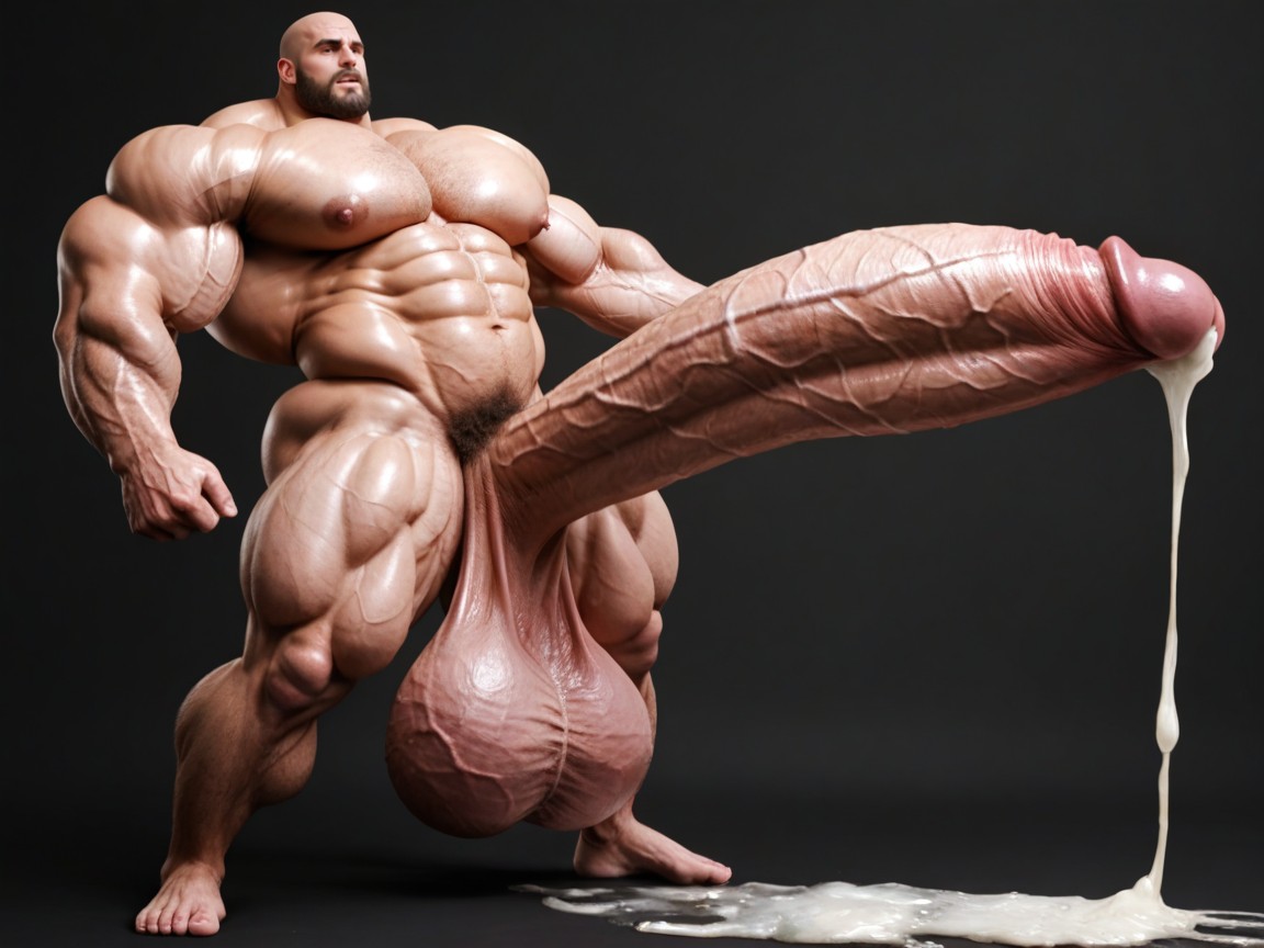 Cock Bigger Than Leg, Massive Balls, Cock Bigger Than Human AI Gay Porn