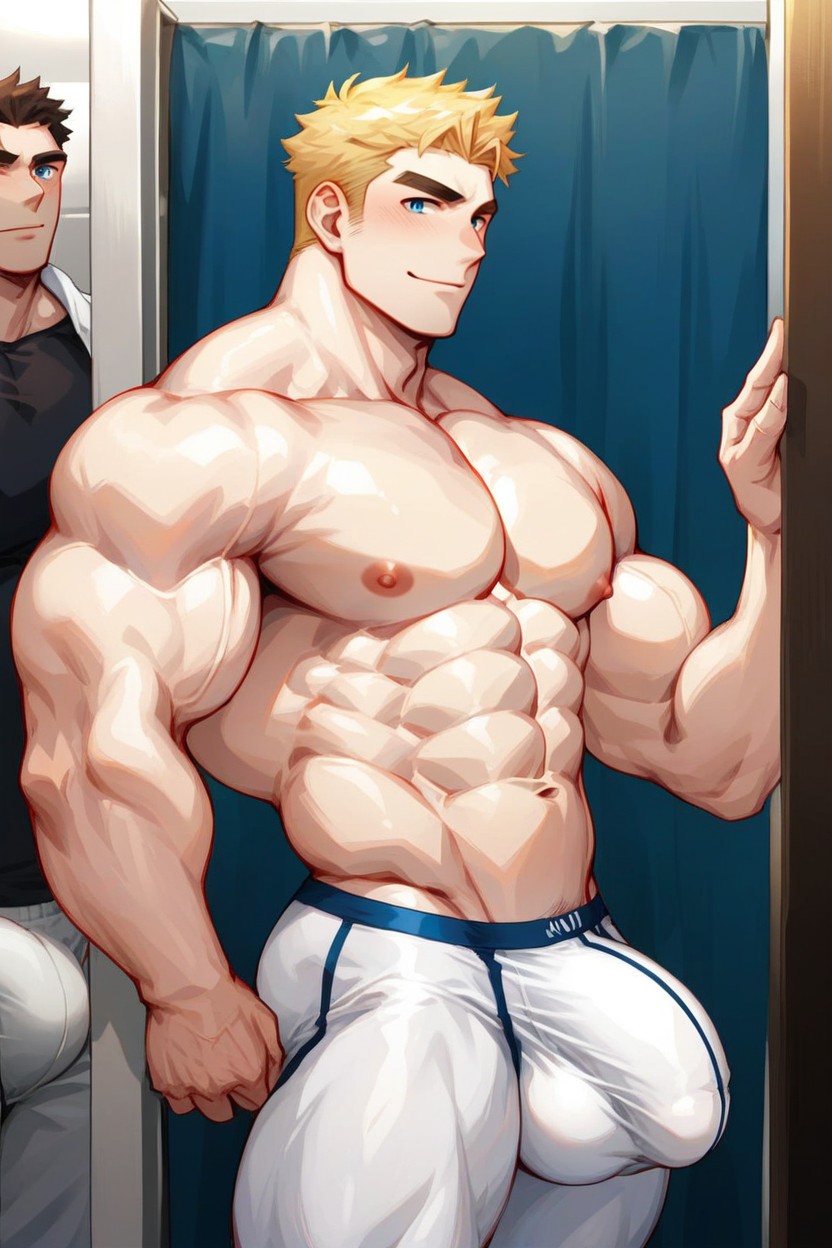 Side View, 18+, Pale Skin AI Gay Porn