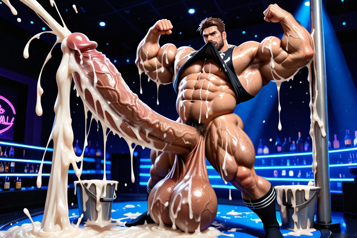 Cum On Head And Hair, Cum Covering Everything, Body Is Coated With Thick Layer Of Cum AI Gay Porn