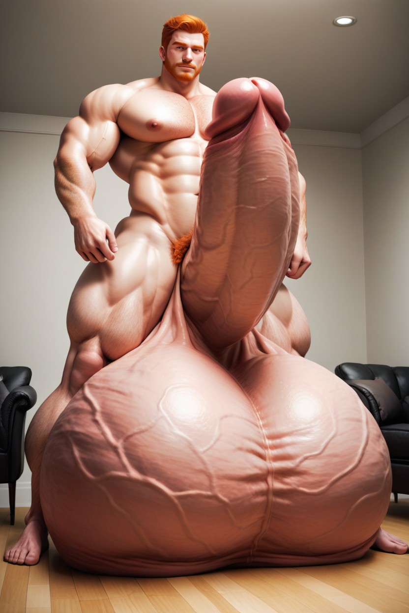 Extreme Oversized Hyper Balls, Extreme Hyper Cock, Extreme Hyper Testicles AI Gay Porn