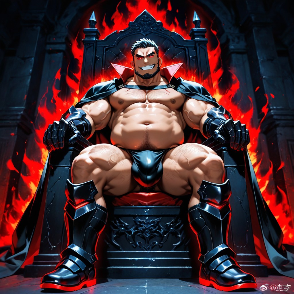 Teasing, Glowing Red Aura, Dark Evil Lord Porno gay IA