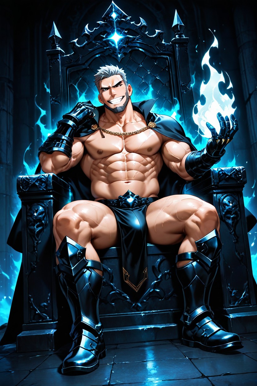 Dark, Handsome Man, Hunk Muscular AI同性恋黄片