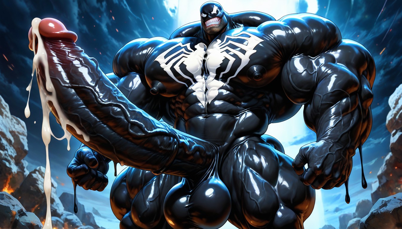 Black Goo Gaping The Human, Macro, Perspective AI Gay Porn