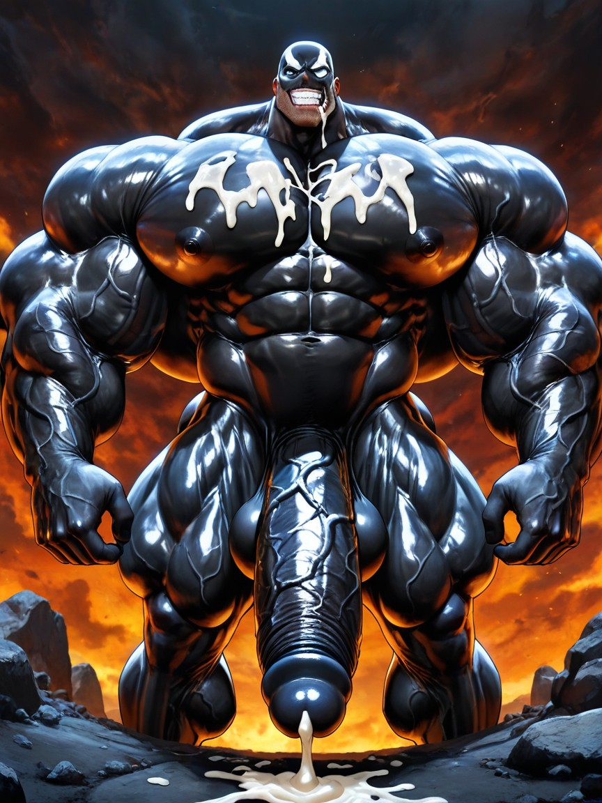 Black Penis, Boulder Shoulders, Zoom Out AI Gay Porn