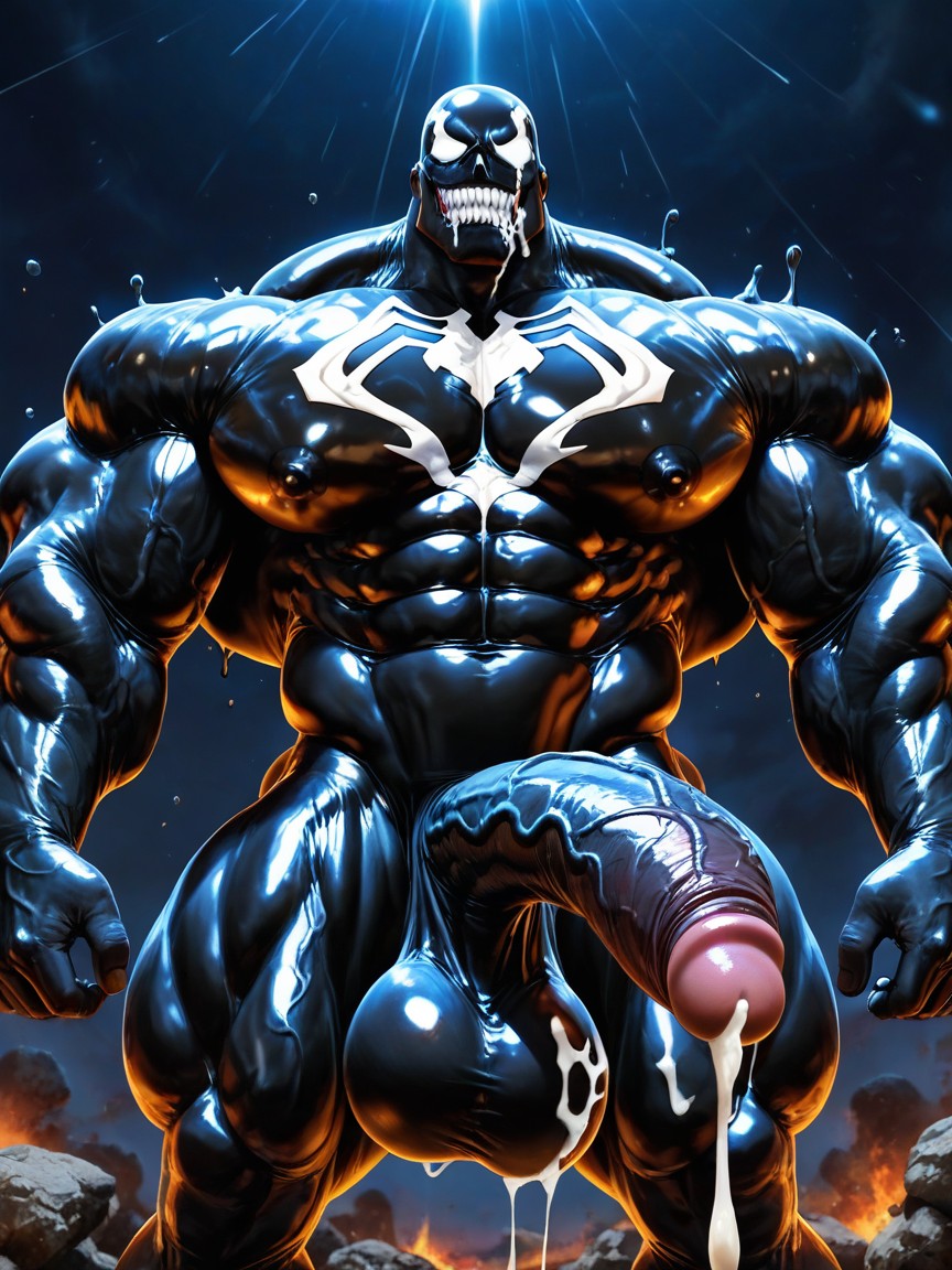 Hyper Nipples, Deeply Etched Blocky Abs, Cock Bigger Than Leg AI Gay Porn