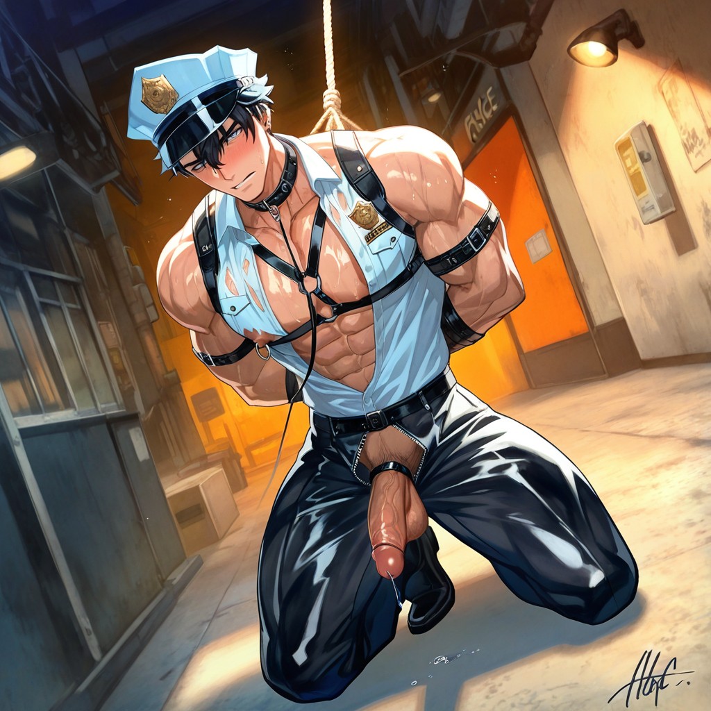Dutch Angle, Only One Male, Smooth Skin AI Gay Porn