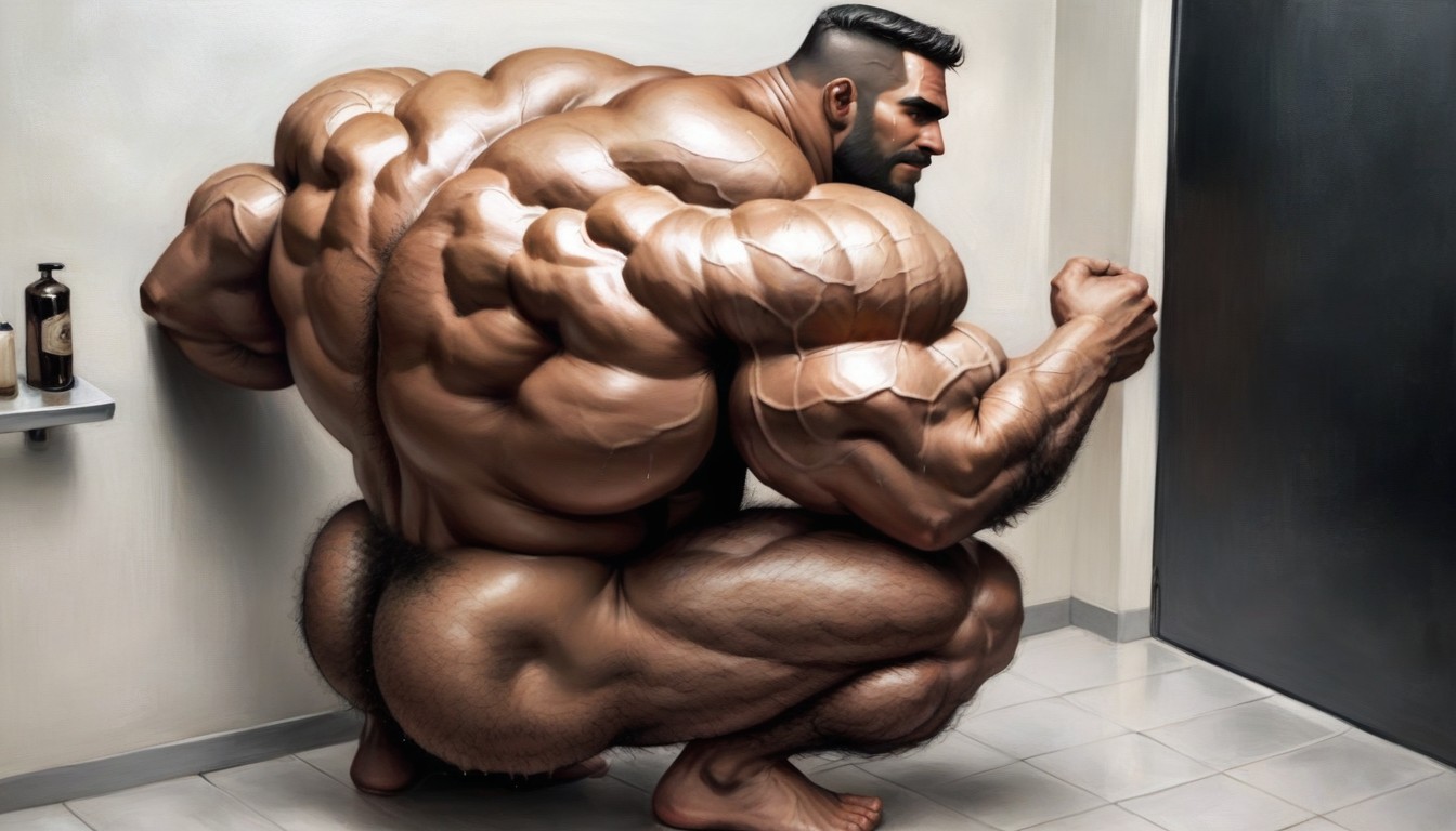 Massive Legs, Veiny Legs, Black Hair AI Gay Porn