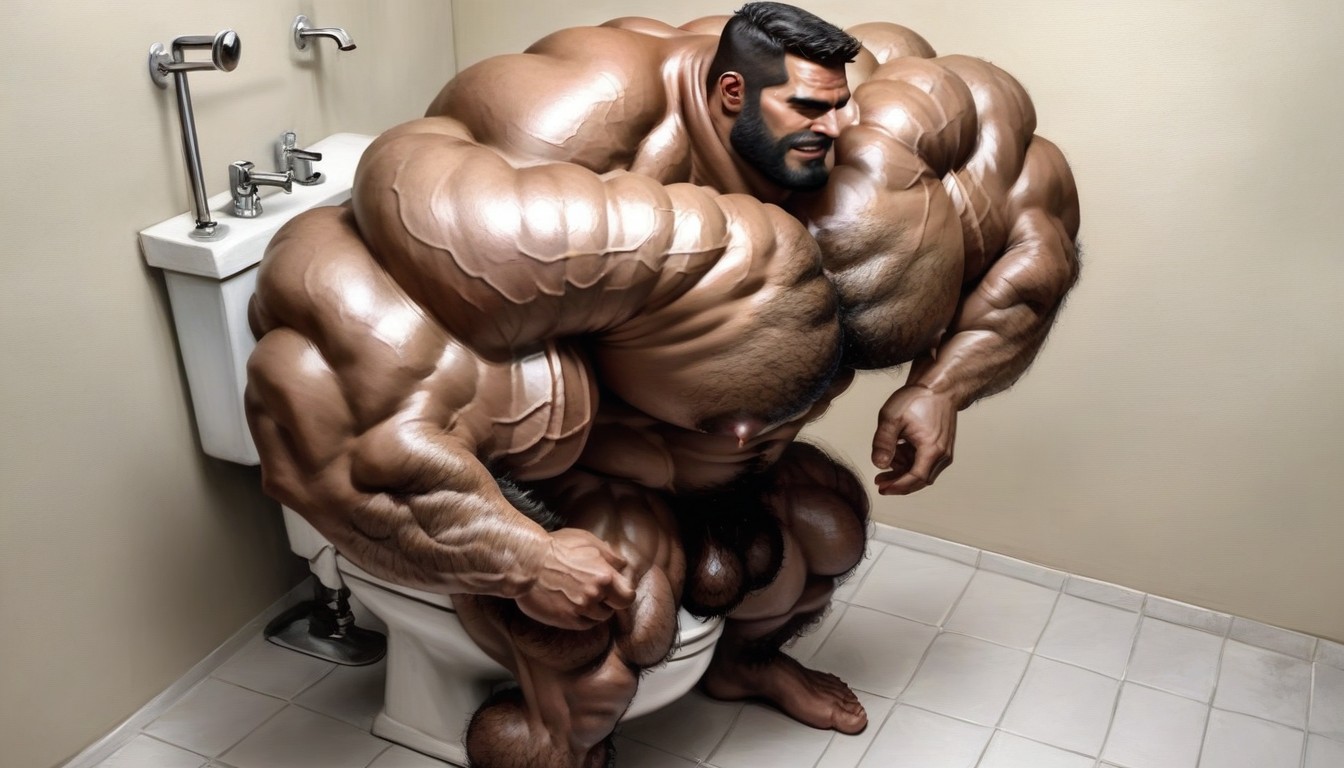 Square Jaw, Sweaty, Hairy Back AI Gay Porn